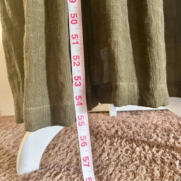Flawless Flowy Bohemian Chic Forest/Olive Green Maxi Dress Size Small - Picture 14 of 15